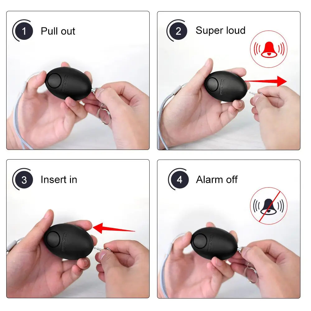 Cheap Self Defense Alarm 120dB - Personal Alarm Keychain avaliação e preço