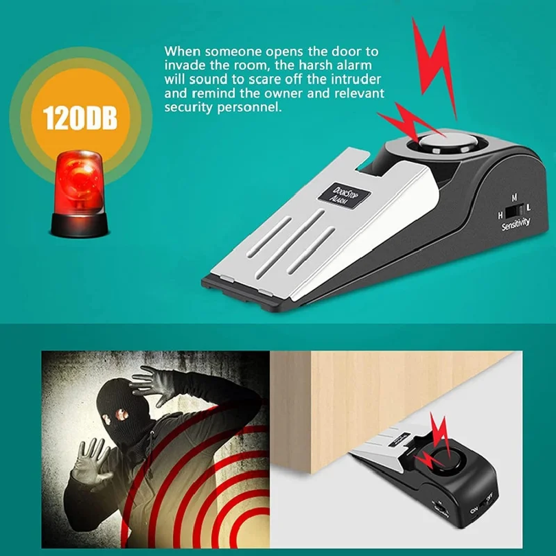 120db Wireless Door Stop Stopp - Door Stop Alarm avaliação e preço