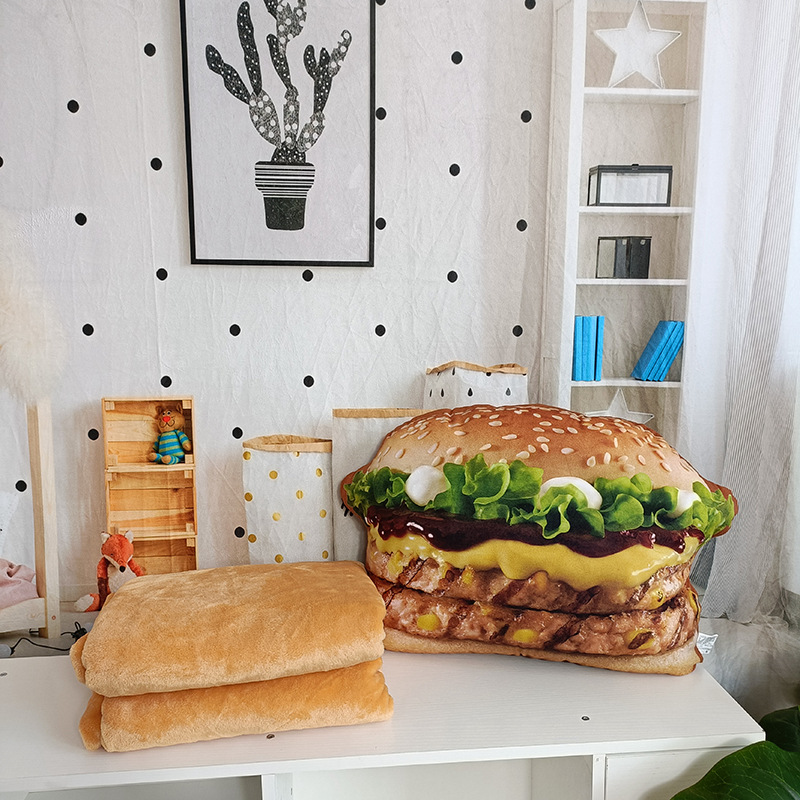 Lifelike Plush Hamburger Pillo - Fire Blanket Kitchen avaliação e preço