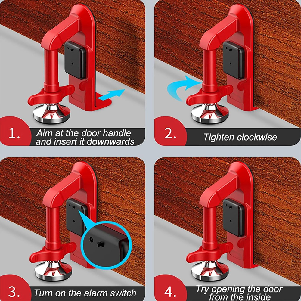 Battery Powered Alarm Door Sto - Door Stop Alarm avaliação e preço
