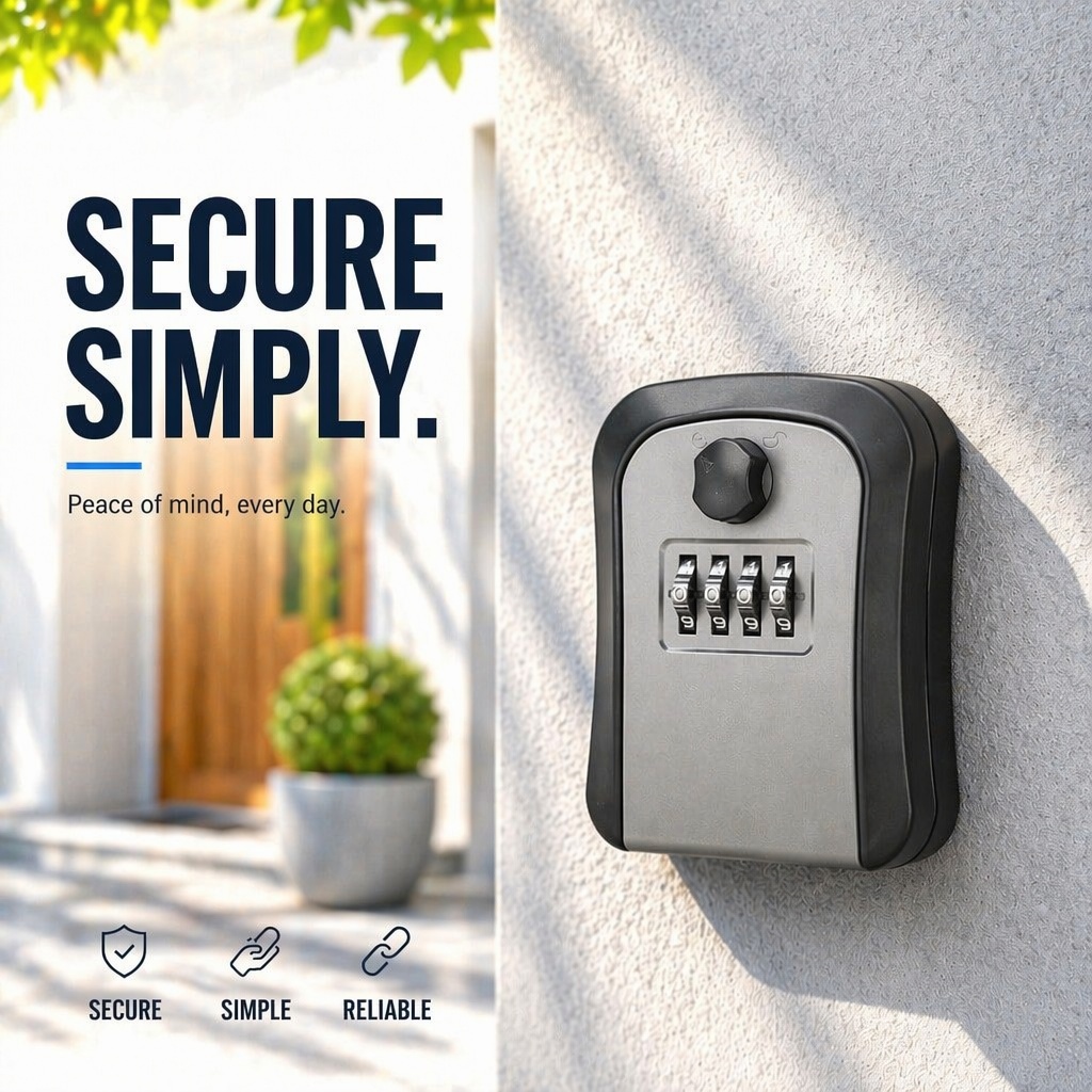 Key Lock Box Wall Mount Lockbo - Lockbox Key Secure avaliação e preço