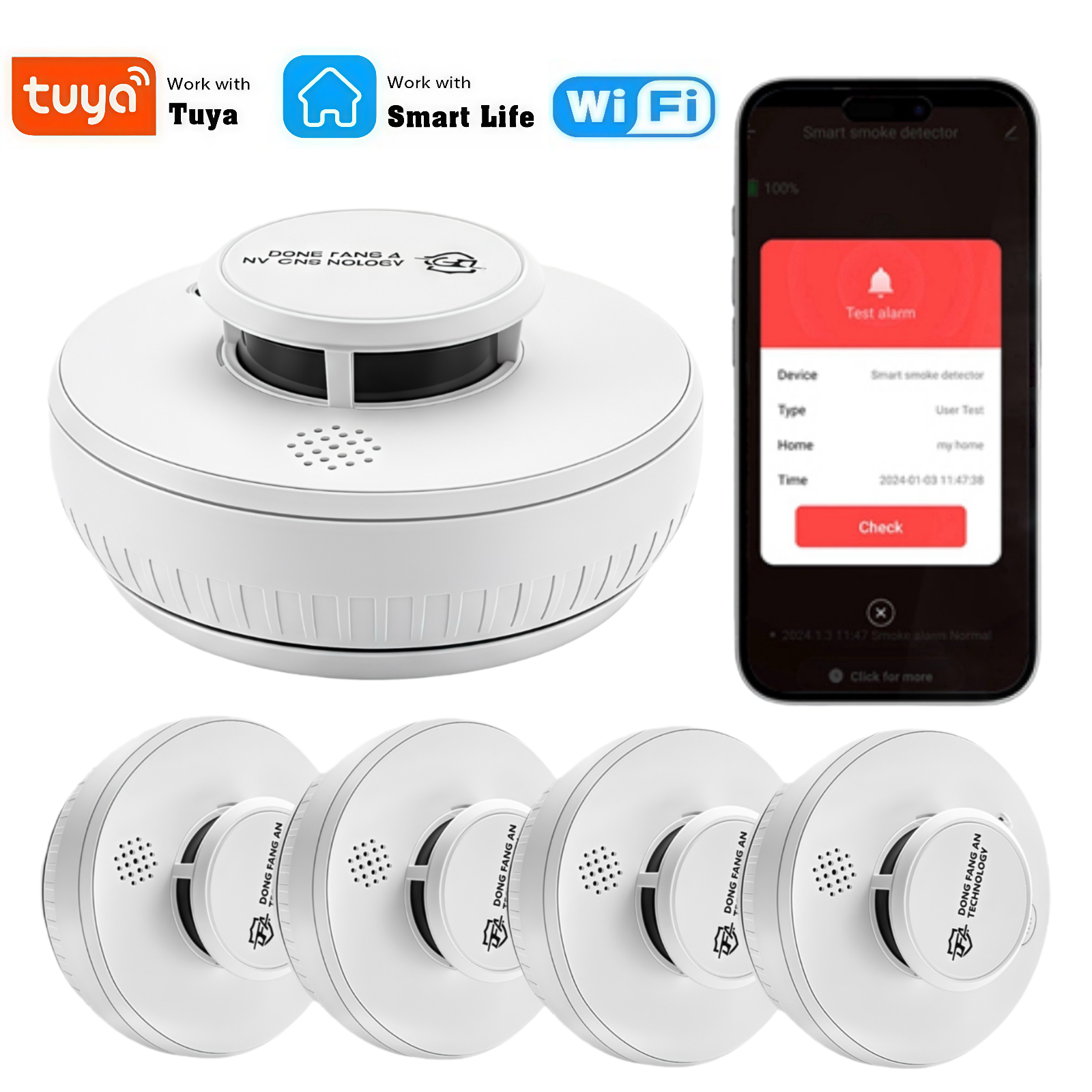 DFA Wifi Smoke Detector 2 in1  - Smoke Detector Interconnected avaliação e preço