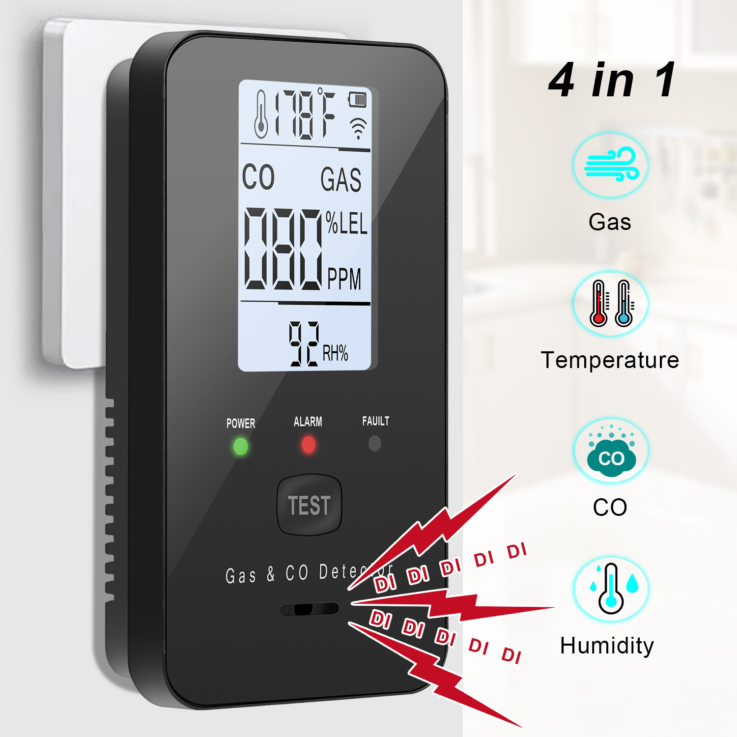 Natural Gas & Carbon Monoxide  - Co Detector Plug avaliação e preço