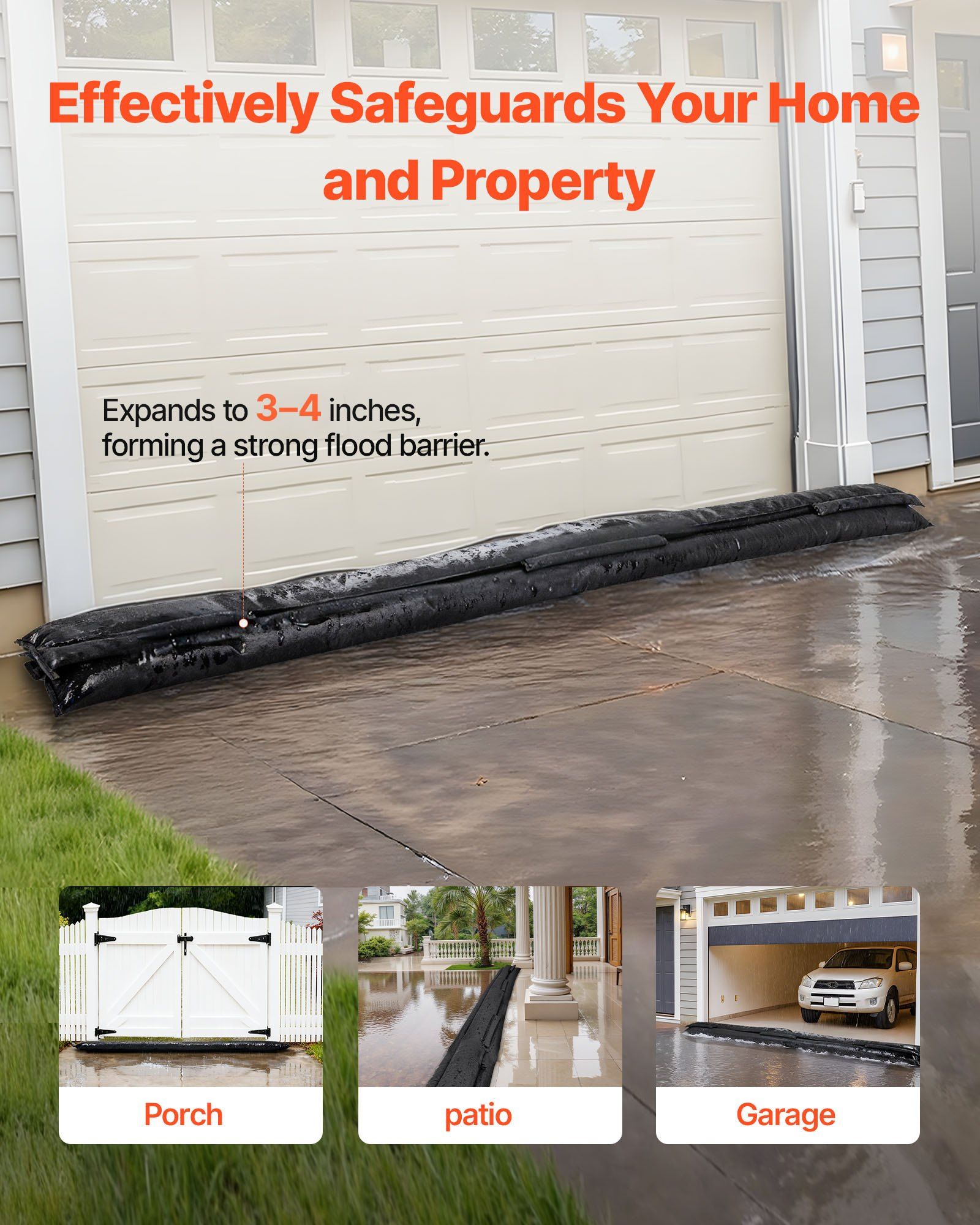 Flood Barrier, 8 Pack, 10 x 0. - Flood Barrier Bag avaliação e preço
