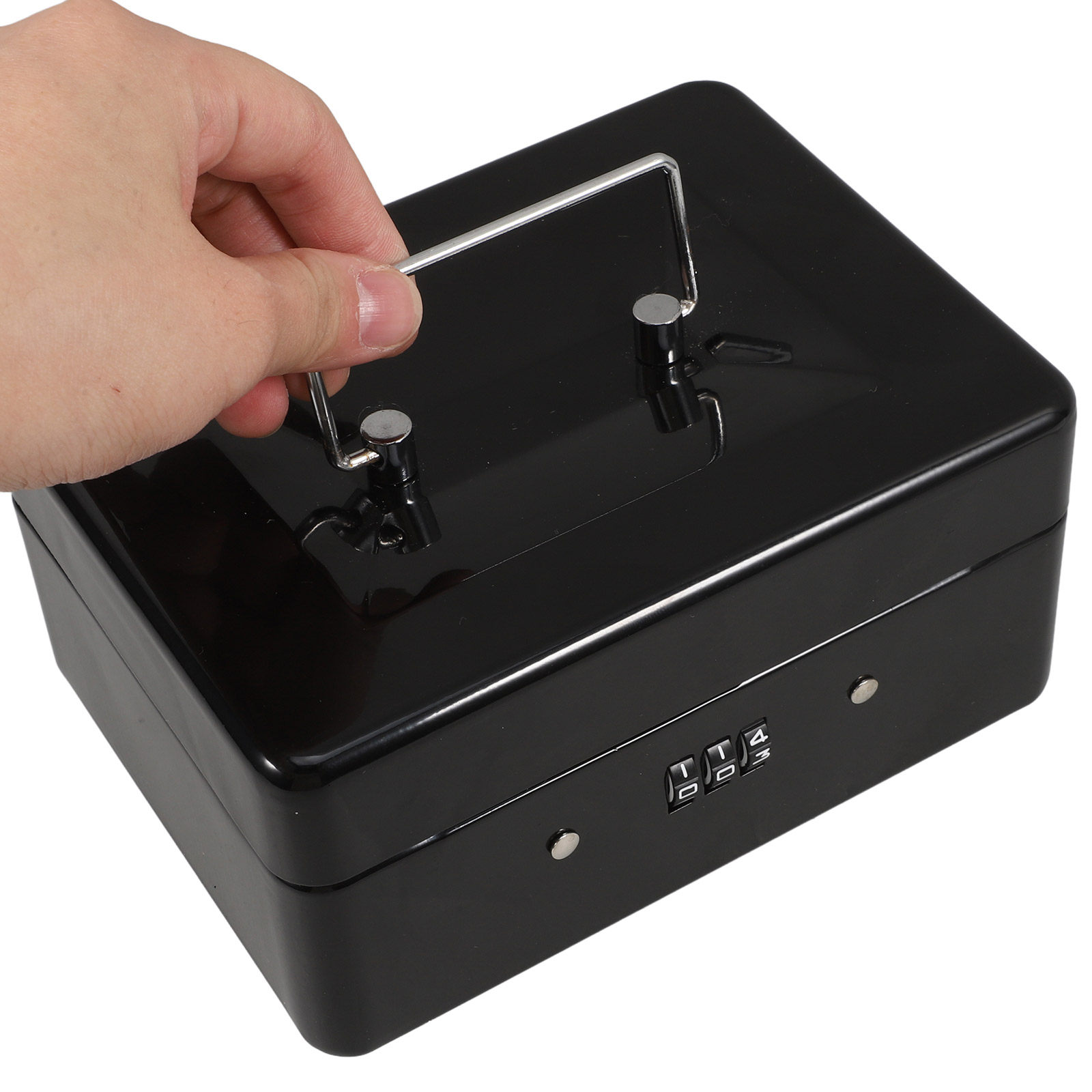 Small Lockable Steel Cash Box  - Lockbox Key Secure avaliação e preço