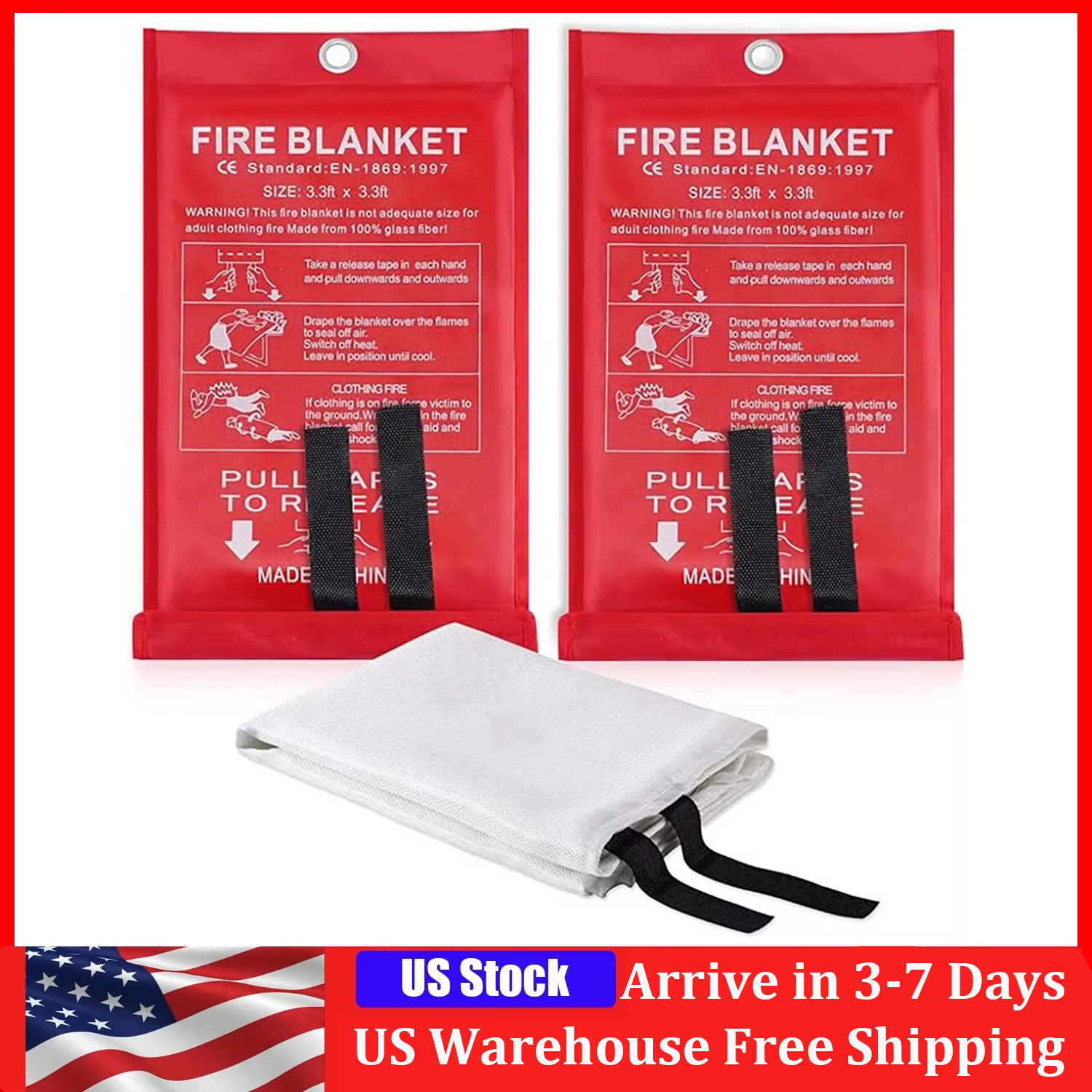 1M*1M Fire Blanket, Kitchen Es - Fire Blanket Kitchen avaliação e preço