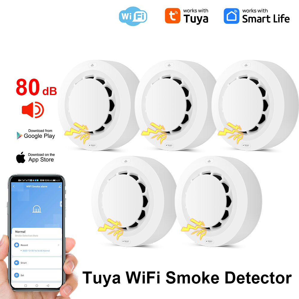 Tuya WiFi Smoke Alarm Fire Pro - Smoke Detector Interconnected avaliação e preço