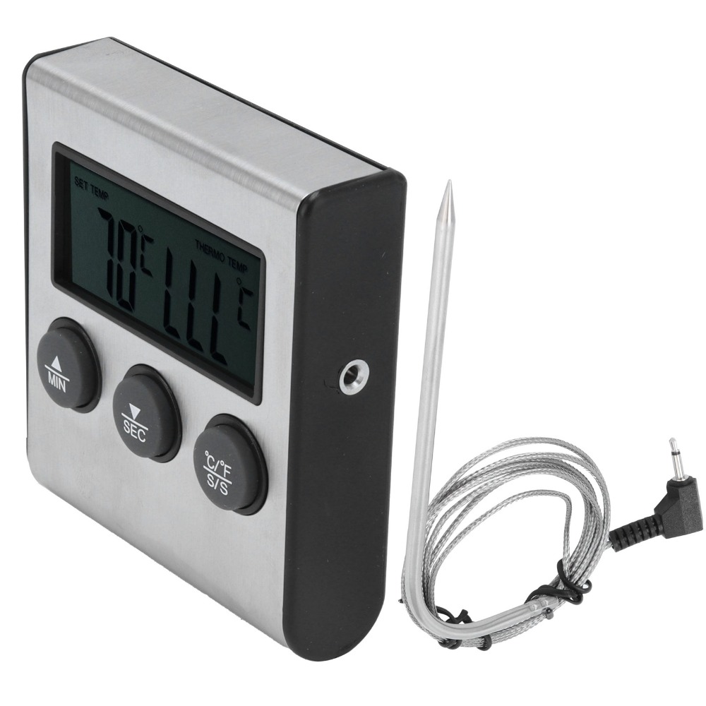 Silver Digital BBQ Meat Thermo - Pool Alarm Float avaliação e preço