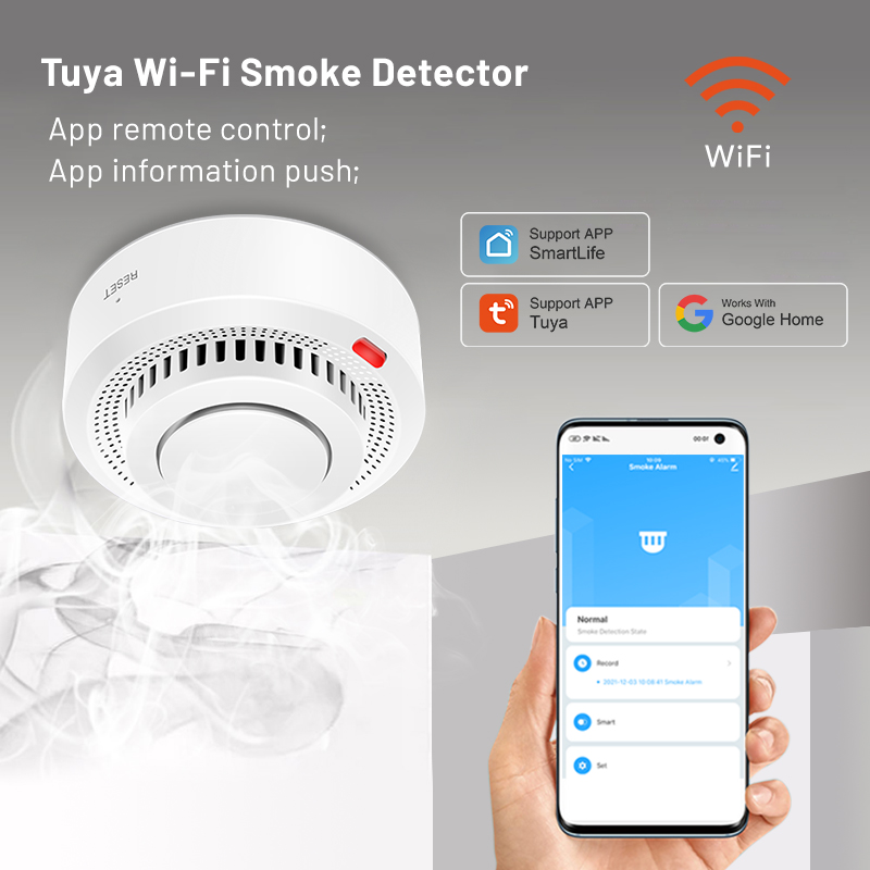 6Pack Tuya WiFi Smart Smoke Se - Smoke Detector Interconnected avaliação e preço